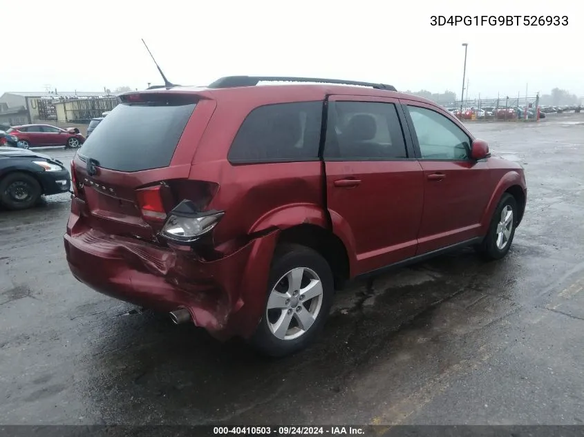 2011 Dodge Journey Mainstreet VIN: 3D4PG1FG9BT526933 Lot: 40410503