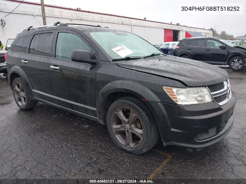 2011 Dodge Journey R/T VIN: 3D4PH6FG8BT518252 Lot: 40453121