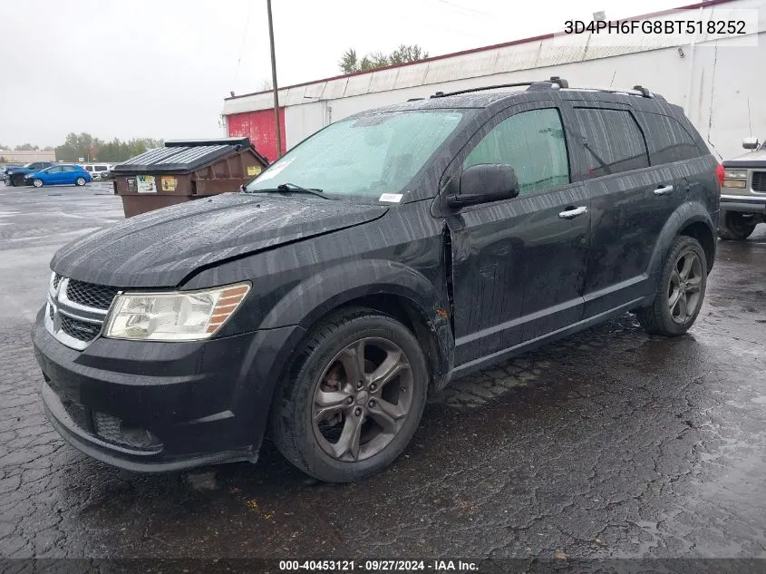 2011 Dodge Journey R/T VIN: 3D4PH6FG8BT518252 Lot: 40453121