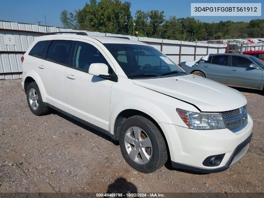 2011 Dodge Journey Mainstreet VIN: 3D4PG1FG0BT561912 Lot: 40469795