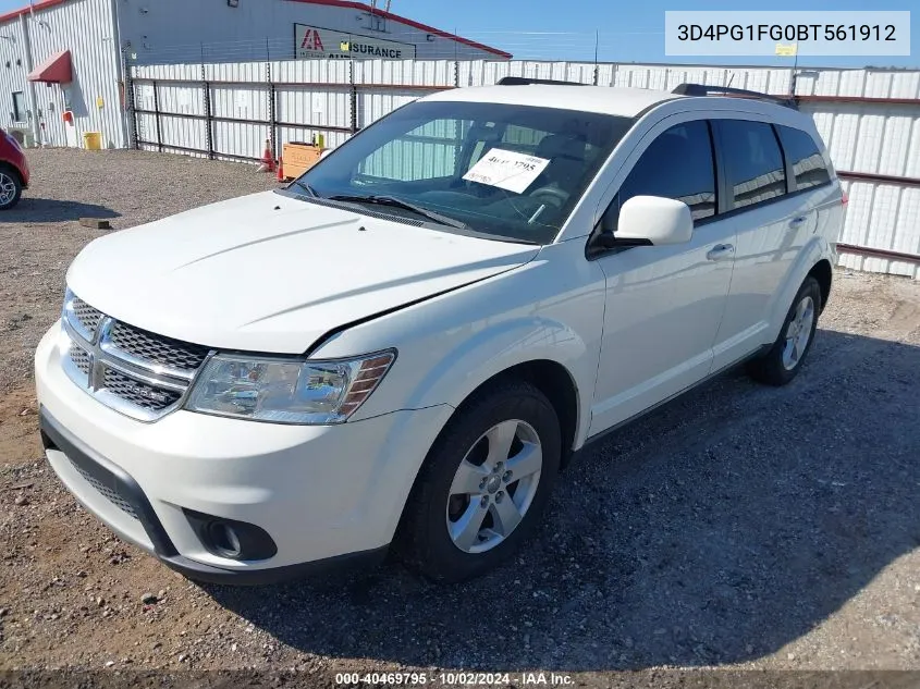 2011 Dodge Journey Mainstreet VIN: 3D4PG1FG0BT561912 Lot: 40469795