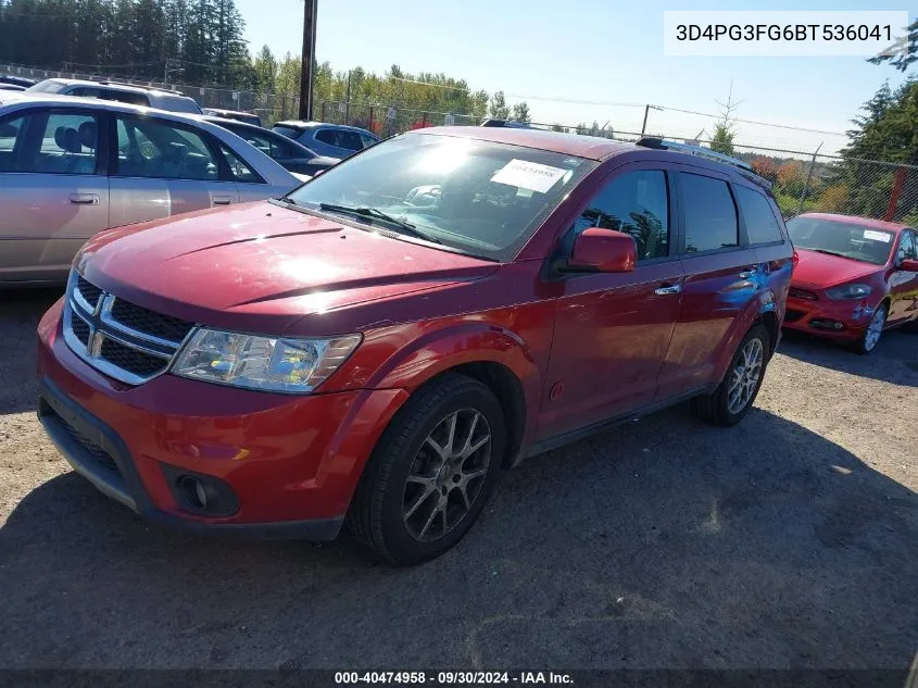 2011 Dodge Journey Crew VIN: 3D4PG3FG6BT536041 Lot: 40474958