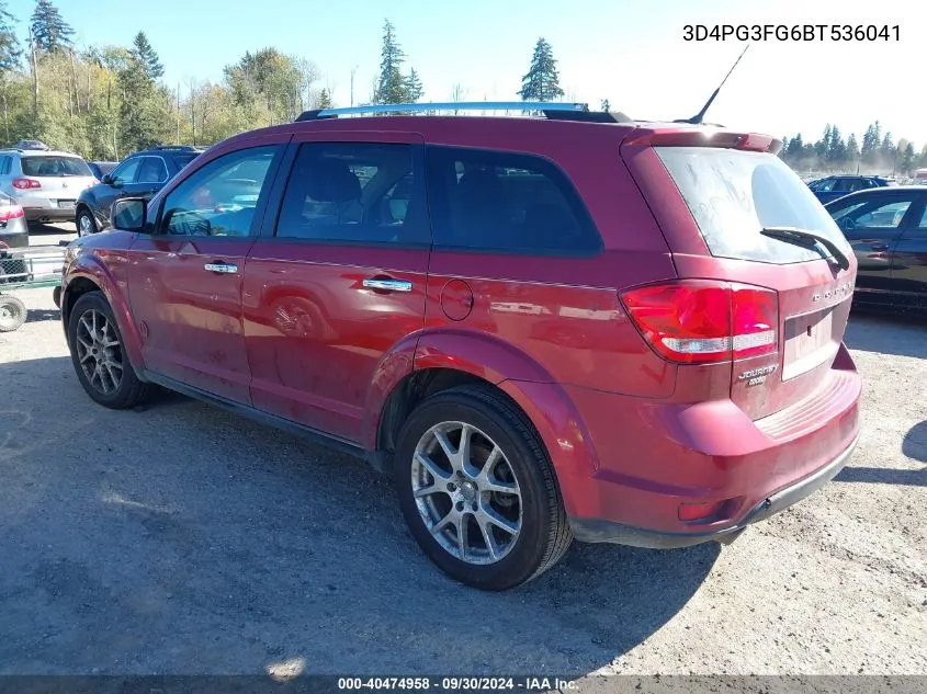 2011 Dodge Journey Crew VIN: 3D4PG3FG6BT536041 Lot: 40474958