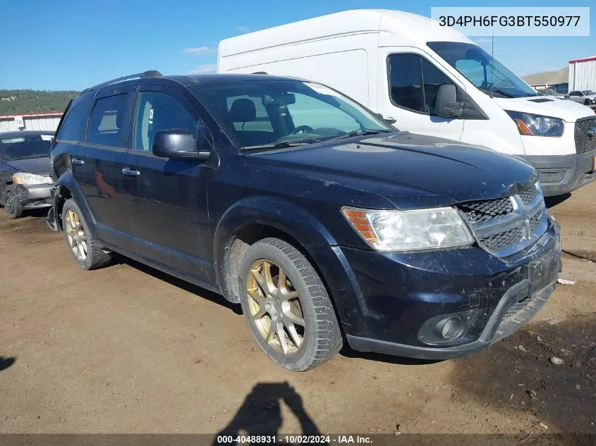 2011 Dodge Journey R/T VIN: 3D4PH6FG3BT550977 Lot: 40488931