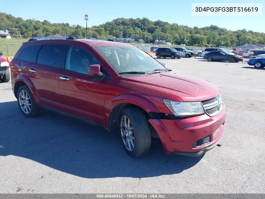 2011 Dodge Journey Crew VIN: 3D4PG3FG3BT516619 Lot: 40540932