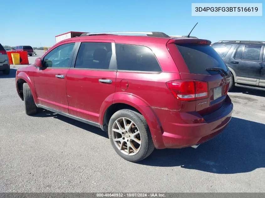 2011 Dodge Journey Crew VIN: 3D4PG3FG3BT516619 Lot: 40540932