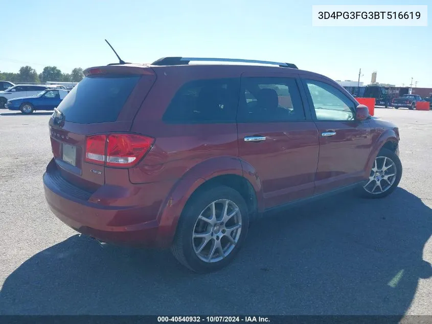 2011 Dodge Journey Crew VIN: 3D4PG3FG3BT516619 Lot: 40540932