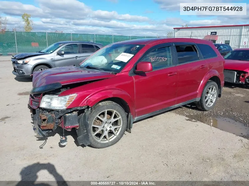 2011 Dodge Journey R/T VIN: 3D4PH7FG7BT544928 Lot: 40555727