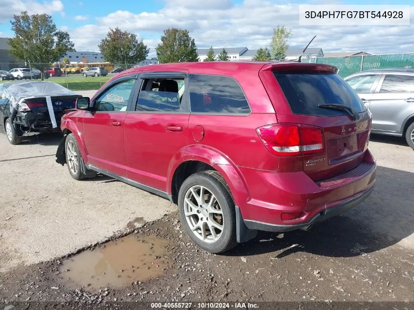 2011 Dodge Journey R/T VIN: 3D4PH7FG7BT544928 Lot: 40555727