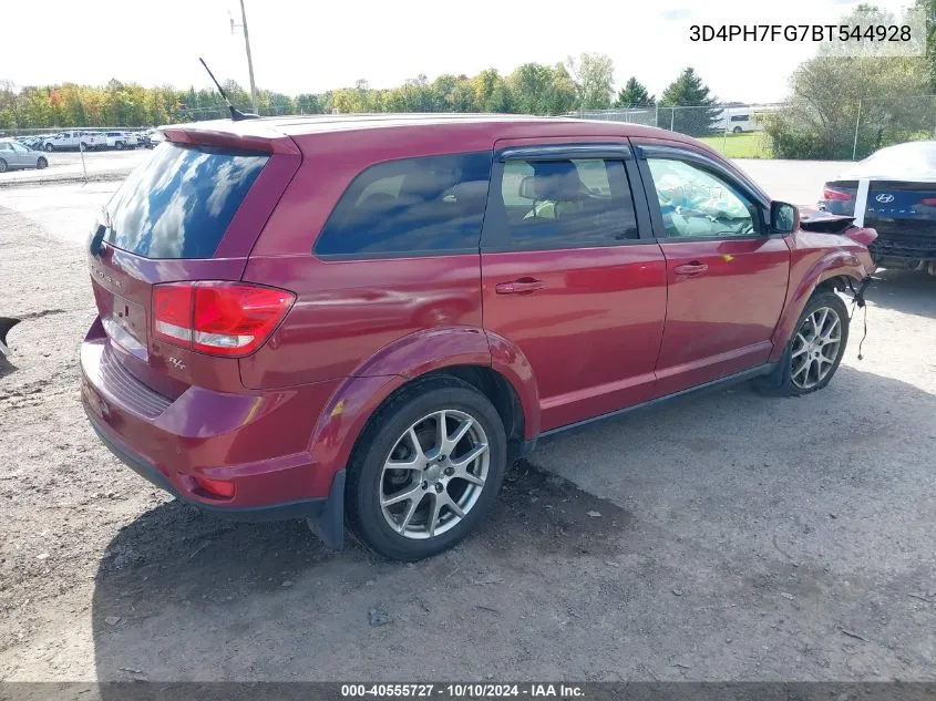 2011 Dodge Journey R/T VIN: 3D4PH7FG7BT544928 Lot: 40555727