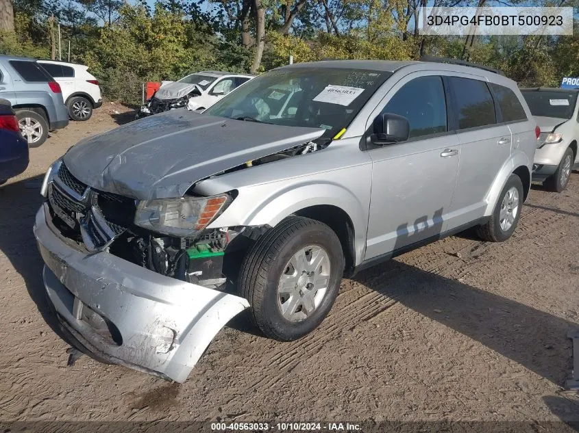 2011 Dodge Journey Express VIN: 3D4PG4FB0BT500923 Lot: 40563033