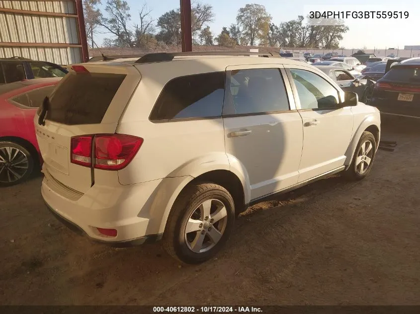 2011 Dodge Journey Mainstreet VIN: 3D4PH1FG3BT559519 Lot: 40612802