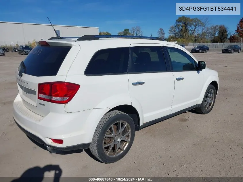 2011 Dodge Journey Crew VIN: 3D4PG3FG1BT534441 Lot: 40687643