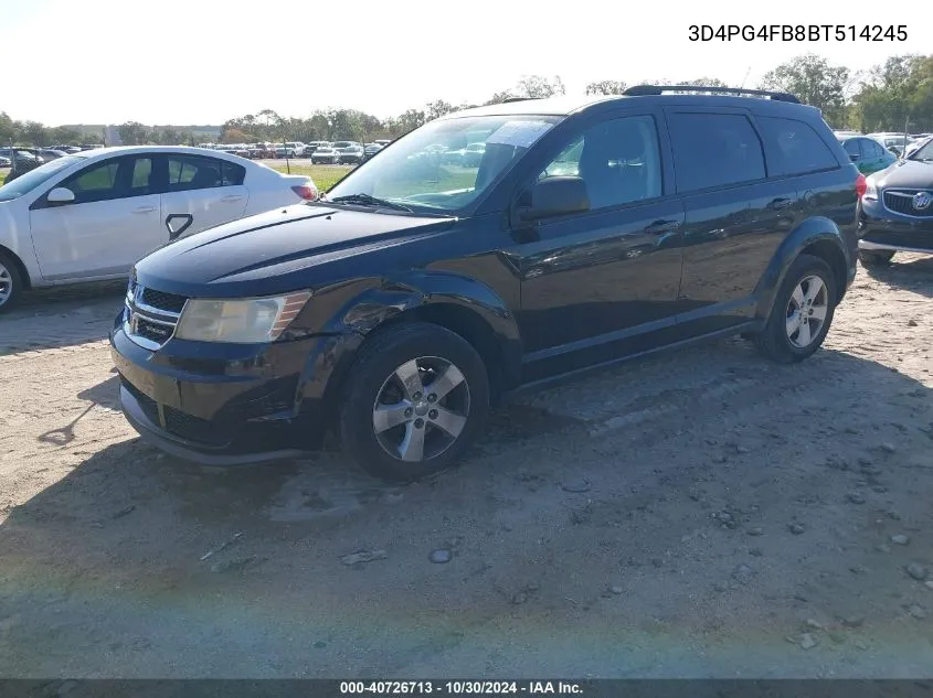 2011 Dodge Journey Express VIN: 3D4PG4FB8BT514245 Lot: 40726713