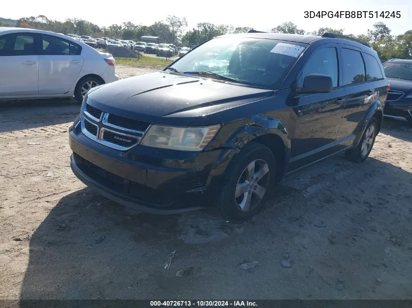 2011 Dodge Journey Express VIN: 3D4PG4FB8BT514245 Lot: 40726713