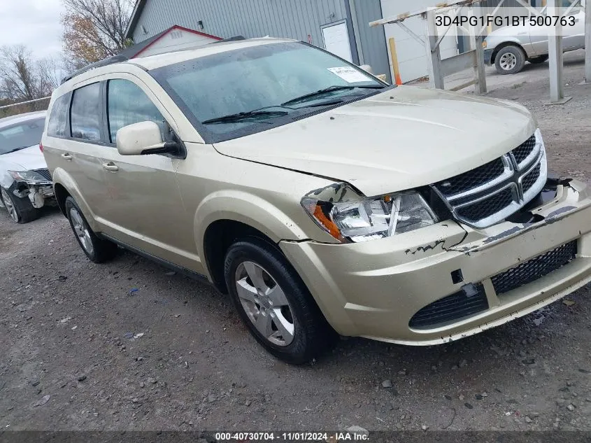 2011 Dodge Journey Mainstreet VIN: 3D4PG1FG1BT500763 Lot: 40730704