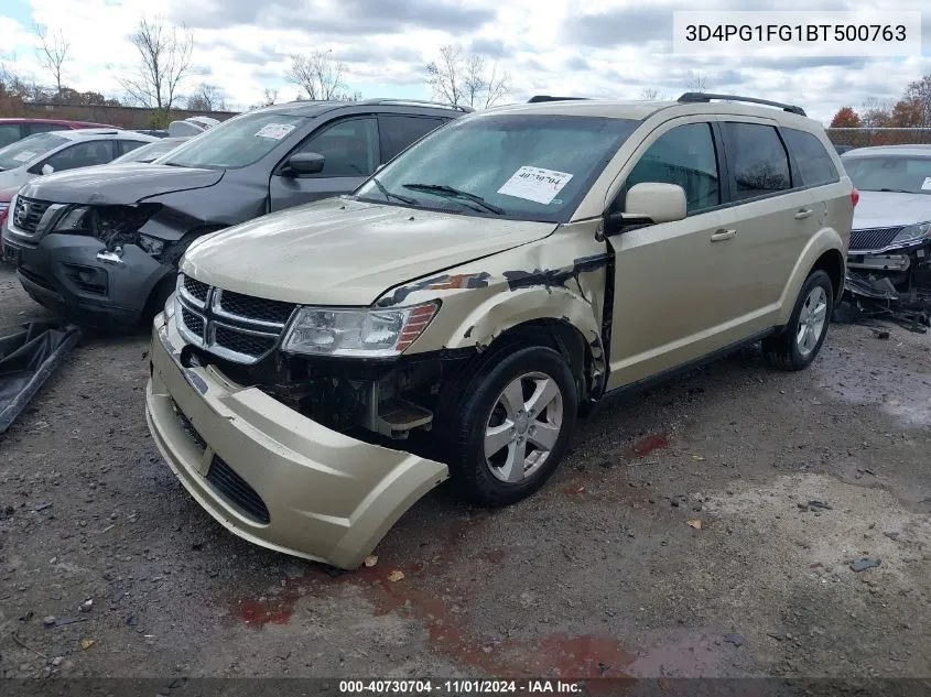 2011 Dodge Journey Mainstreet VIN: 3D4PG1FG1BT500763 Lot: 40730704