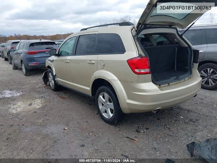 2011 Dodge Journey Mainstreet VIN: 3D4PG1FG1BT500763 Lot: 40730704