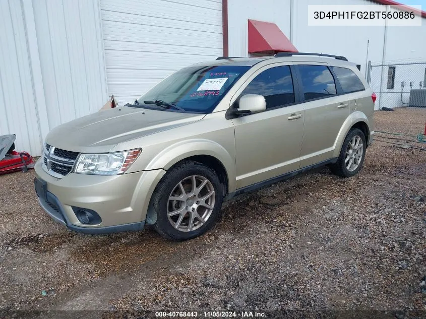 2011 Dodge Journey Mainstreet VIN: 3D4PH1FG2BT560886 Lot: 40768443