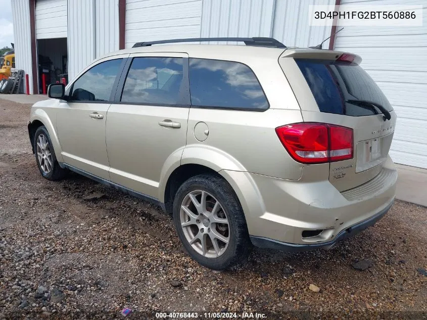 2011 Dodge Journey Mainstreet VIN: 3D4PH1FG2BT560886 Lot: 40768443