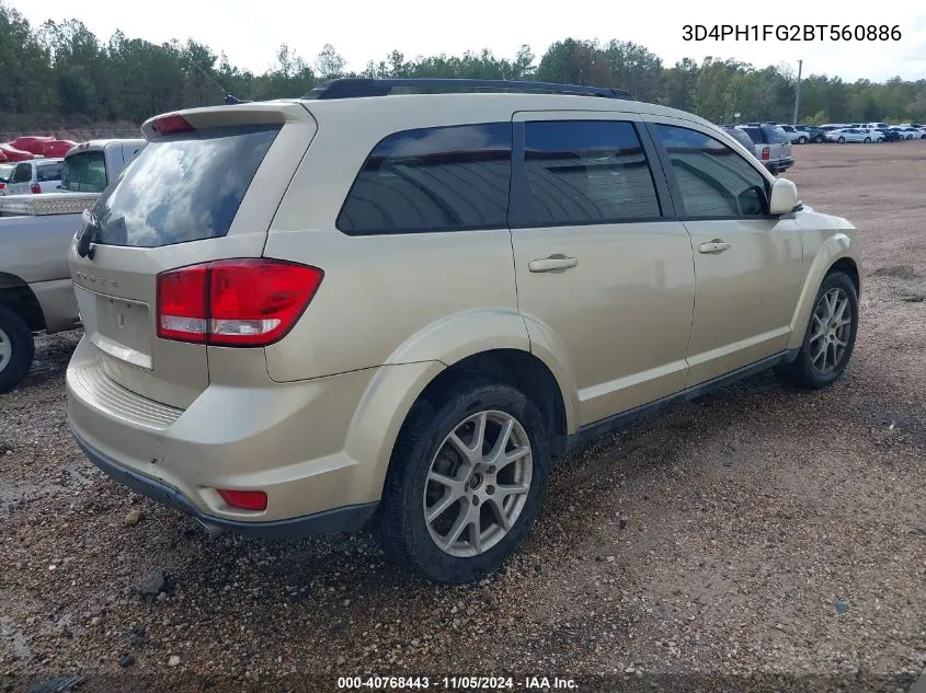 2011 Dodge Journey Mainstreet VIN: 3D4PH1FG2BT560886 Lot: 40768443