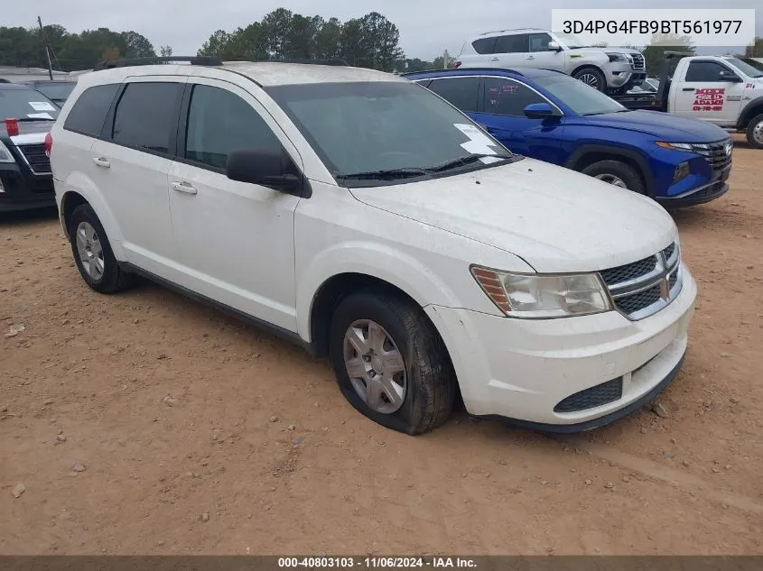 2011 Dodge Journey Express VIN: 3D4PG4FB9BT561977 Lot: 40803103