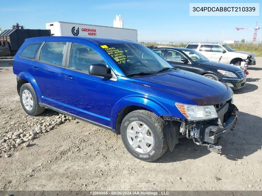 2012 Dodge Journey Se VIN: 3C4PDCAB8CT210339 Lot: 12080055