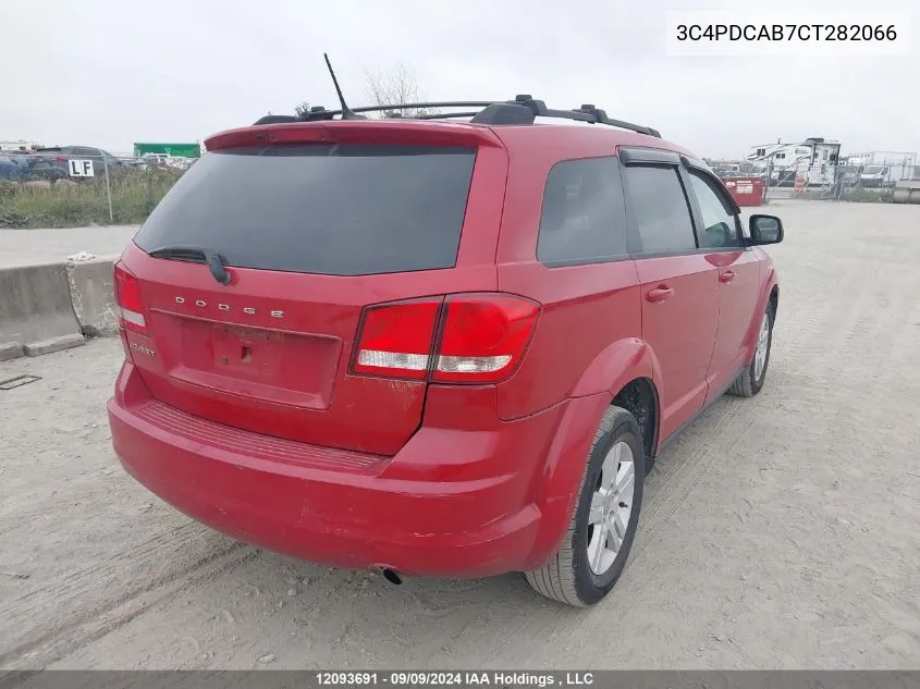 2012 Dodge Journey Cvp/Se Plus VIN: 3C4PDCAB7CT282066 Lot: 12093691