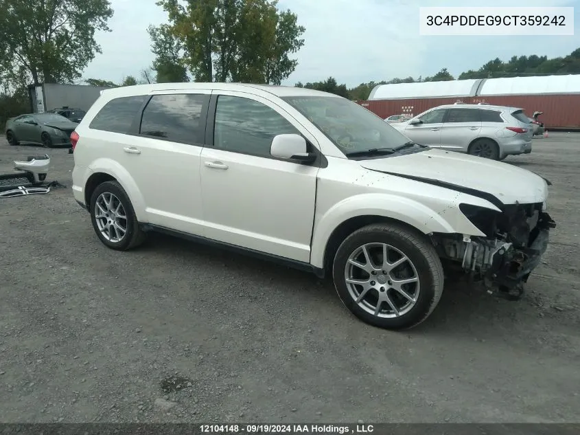 2012 Dodge Journey R/T VIN: 3C4PDDEG9CT359242 Lot: 12104148