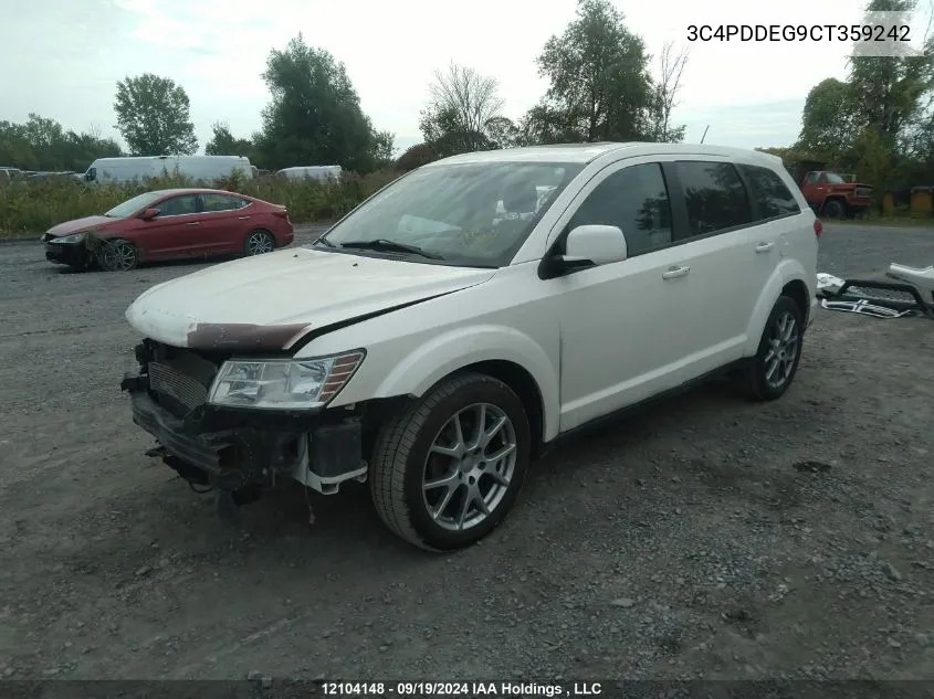 2012 Dodge Journey R/T VIN: 3C4PDDEG9CT359242 Lot: 12104148