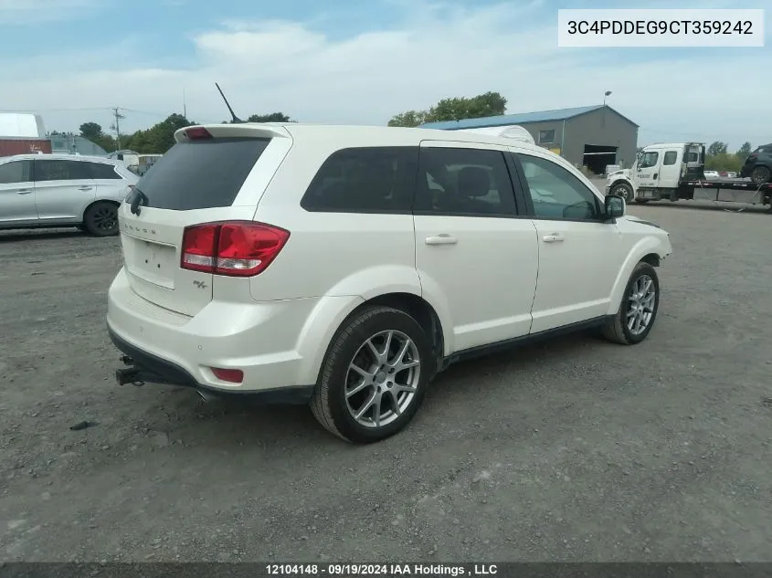 2012 Dodge Journey R/T VIN: 3C4PDDEG9CT359242 Lot: 12104148