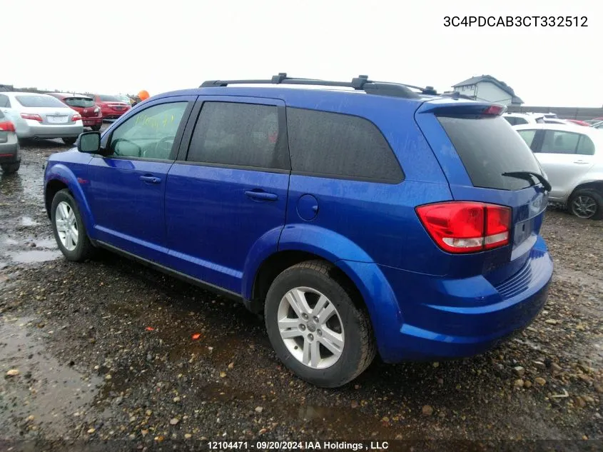 3C4PDCAB3CT332512 2012 Dodge Journey Se