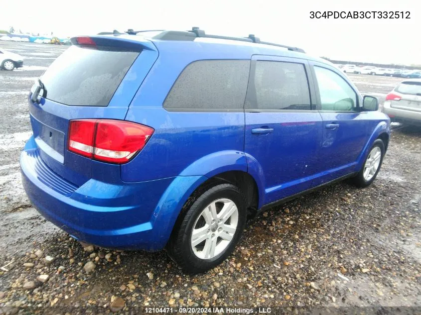 3C4PDCAB3CT332512 2012 Dodge Journey Se