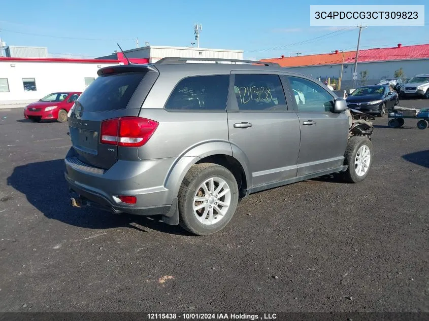 2012 Dodge Journey Sxt VIN: 3C4PDCCG3CT309823 Lot: 12115438