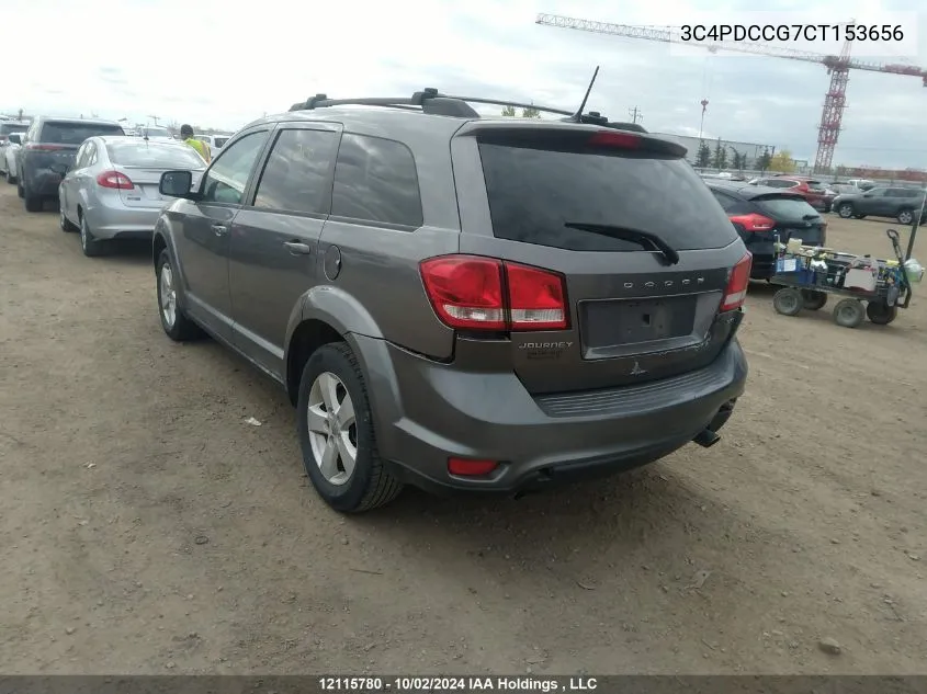 2012 Dodge Journey Sxt VIN: 3C4PDCCG7CT153656 Lot: 12115780