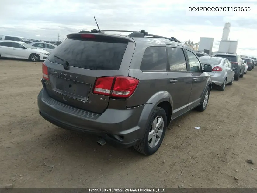 2012 Dodge Journey Sxt VIN: 3C4PDCCG7CT153656 Lot: 12115780