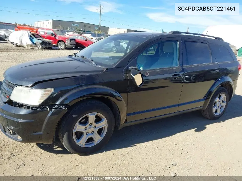 2012 Dodge Journey Se VIN: 3C4PDCAB5CT221461 Lot: 12121339