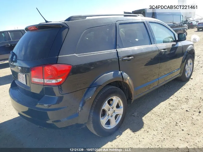 2012 Dodge Journey Se VIN: 3C4PDCAB5CT221461 Lot: 12121339