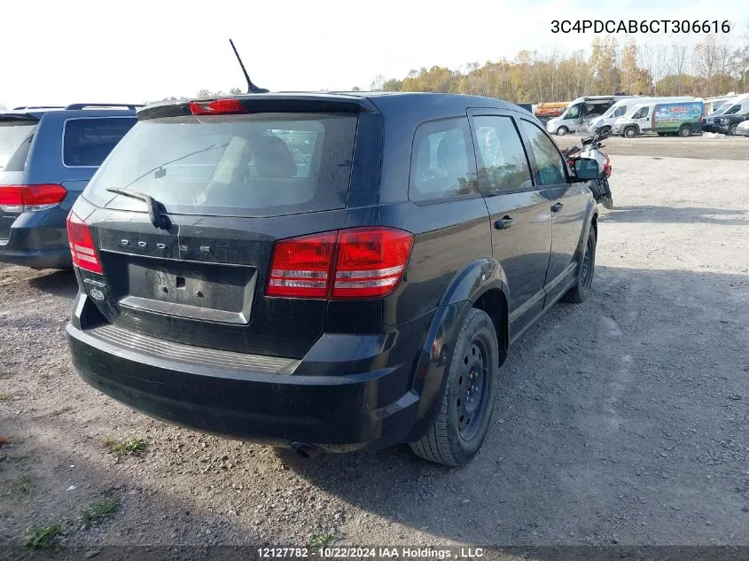 3C4PDCAB6CT306616 2012 Dodge Journey