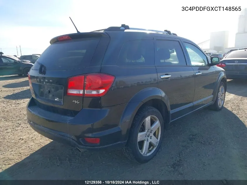 2012 Dodge Journey R/T VIN: 3C4PDDFGXCT148565 Lot: 12129358