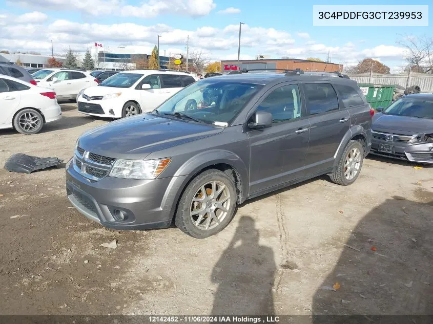 2012 Dodge Journey VIN: 3C4PDDFG3CT239953 Lot: 12142452