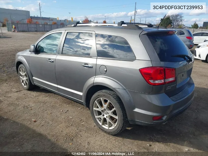 2012 Dodge Journey VIN: 3C4PDDFG3CT239953 Lot: 12142452