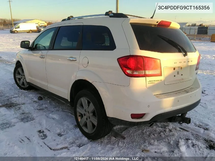 2012 Dodge Journey R/T VIN: 3C4PDDFG9CT165356 Lot: 12146417