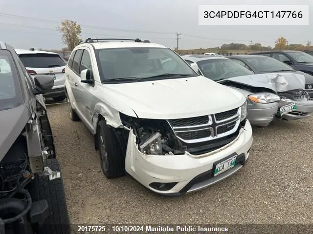 2012 Dodge Journey R/T VIN: 3C4PDDFG4CT147766 Lot: 20175725