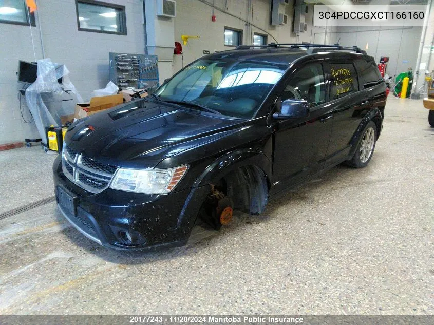 2012 Dodge Journey Sxt VIN: 3C4PDCCGXCT166160 Lot: 20177243