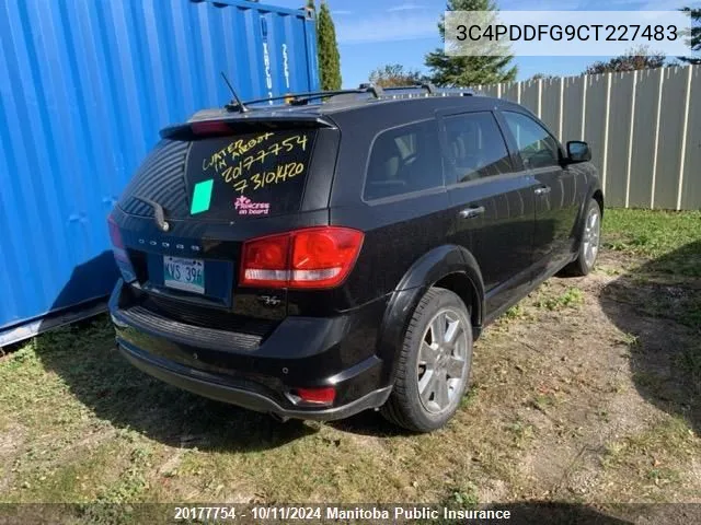 2012 Dodge Journey R/T VIN: 3C4PDDFG9CT227483 Lot: 20177754