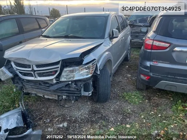 2012 Dodge Journey R/T VIN: 3C4PDDEG7CT364925 Lot: 20178282