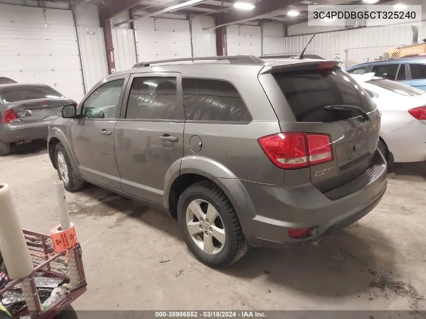 2012 Dodge Journey Sxt VIN: 3C4PDDBG5CT325240 Lot: 40612179