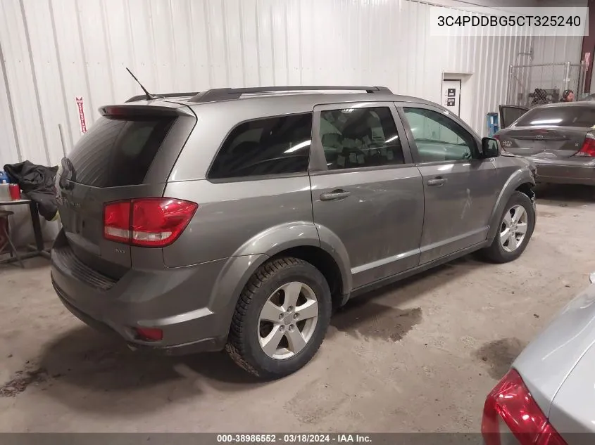 2012 Dodge Journey Sxt VIN: 3C4PDDBG5CT325240 Lot: 40612179