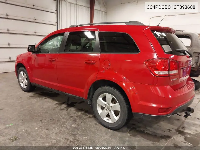 2012 Dodge Journey Sxt VIN: 3C4PDCBG1CT393688 Lot: 39378625